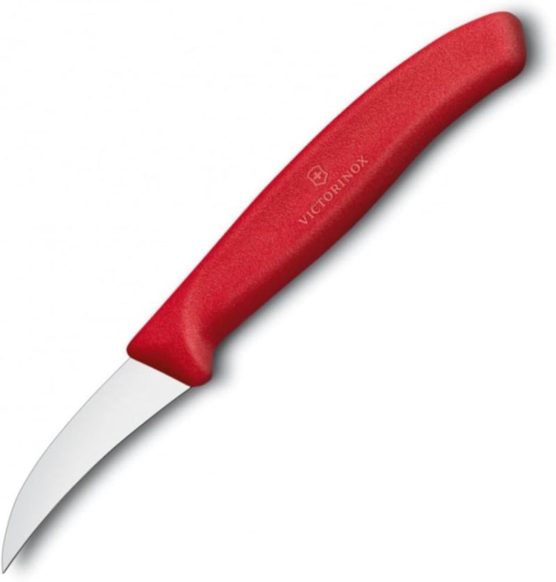 Victorinox, 6.7501, Swiss Classic, tournament knife, extra sharp blade, straight ground, robust plastic handle, red, Made in Switzerland, dishwasher safe